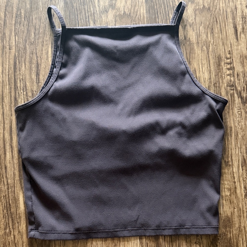 High-Neck Cropped Workout Tank